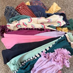 Girls Mixed Colors Bottoms - Assorted Leggings & Pants